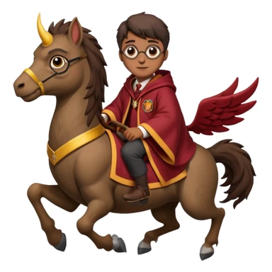 harry potter riding buckbeak sticker