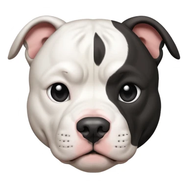 Black and white Pitbull mix  sticker