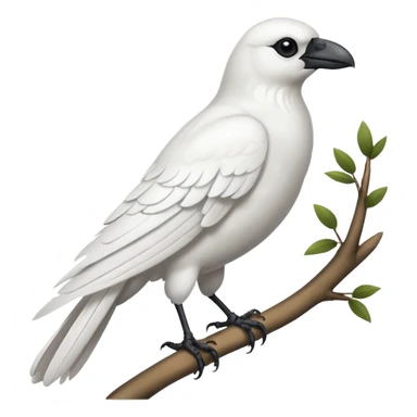 white crow sticker