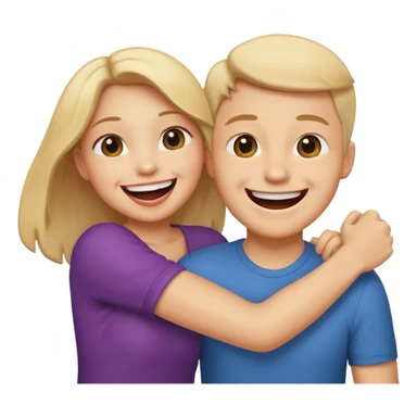 smiley face biting another person’s arm  sticker