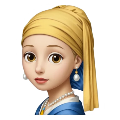 Girl with a Pearl Earring painting sticker