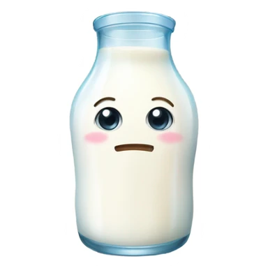 cute milk with glass sticker