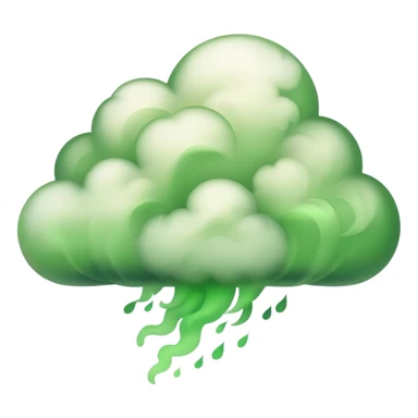 rising cloud of green smoke after explosion sticker