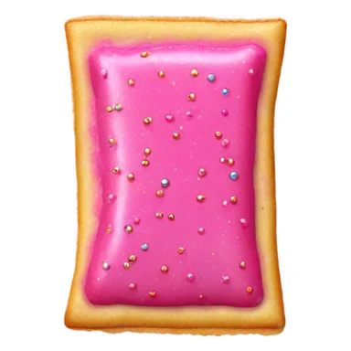 Realistic hot pink poptart with glitter  sticker
