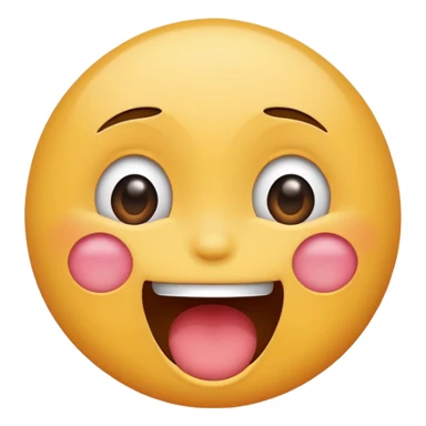 Happy laughing shocked face with no blush sticker