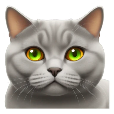 Orange Green eyed fat British shorthair cat  sticker