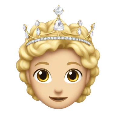 dainty british diamond tiara gold sticker