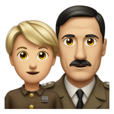 Hitler and his mom sticker