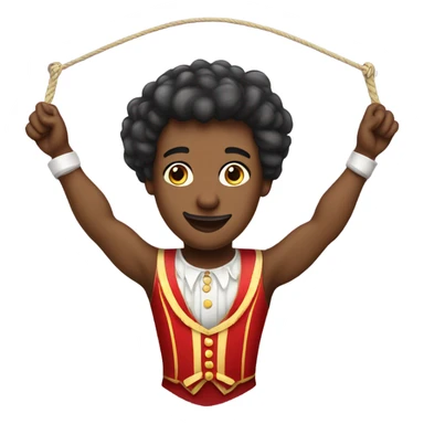 Circus actor on trapeze  sticker