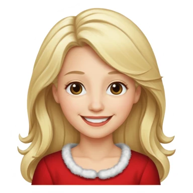 Mom Noel chrtismas hair blonde long sticker