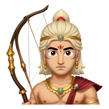 Arjun of Mahabharat with bow  sticker