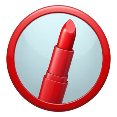 Lipstick on mirror sticker