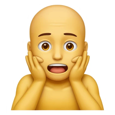 a emoji head choking itself
with both its hands around its neck sticker