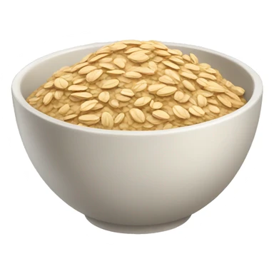 a bowl with plain oats sticker