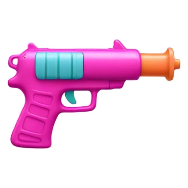 pink Water Pistol Emoji, must look like a toy sticker