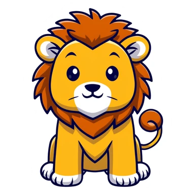 flirtatious lion looking sideways with suggestive expression sticker