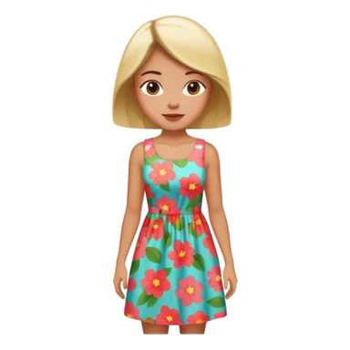 çiçekli elbise sticker