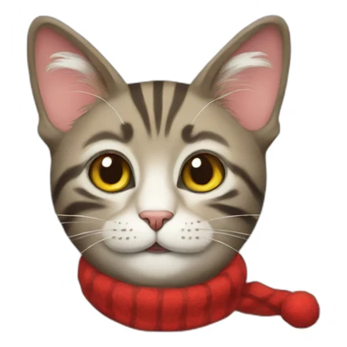 Cat in christmas mode sticker