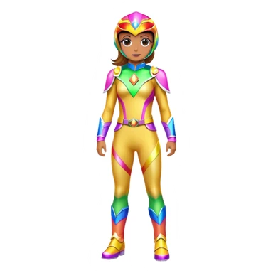 rainbow Power ranger full body girl sticker