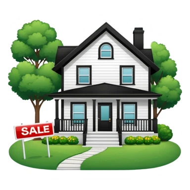 4d house w for sale sign sticker