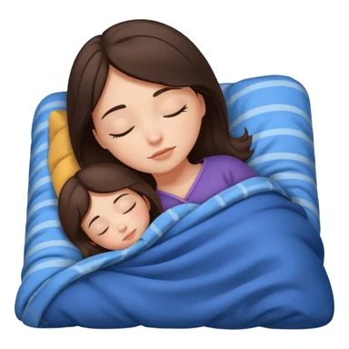 brunette girl sleeping cozy sticker