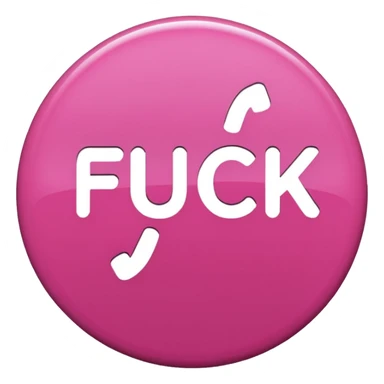 "FUCK" pink button sticker