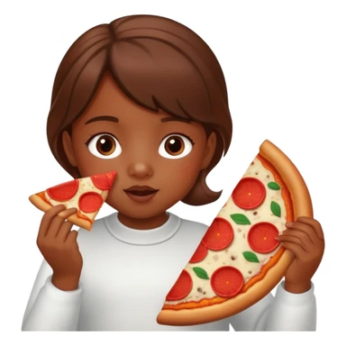 Pizza eating a little girl  sticker