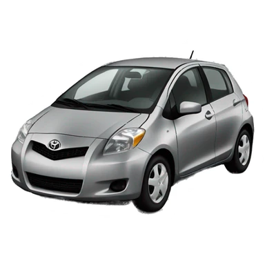 toyota yaris 2009 hatchback 5 doors mid dark gray sticker