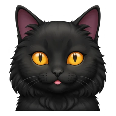 Kiss black cat sticker