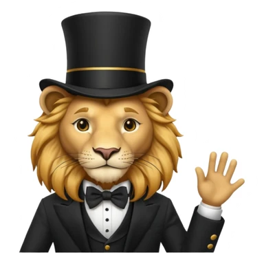 Magician lion sticker