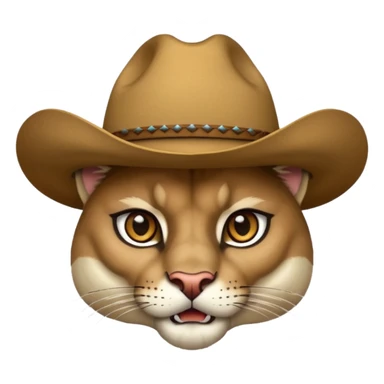 puma with cowboy hat sticker