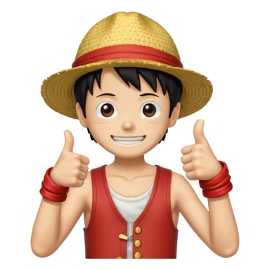luffy giving a thumbs up in joyboy style sticker
