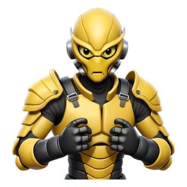 insectoid alien MMA fighter portrait, head and shoulders only, armored exoskeleton skin, sharp eyes, combat gloves, aggressive stance, 3D cartoon, mobile game icon style, clean background, no text, no watermark
 sticker