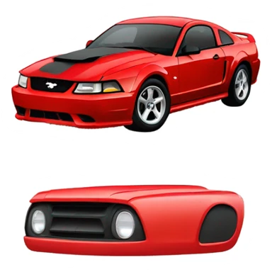 Red 2003 mustang  sticker