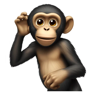 Monkey blowing a kiss sticker