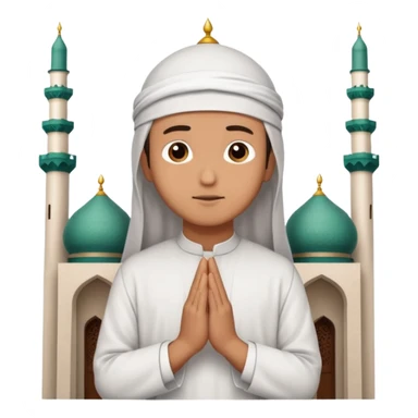A person praying in Islam religion  make it a 2d pls sticker