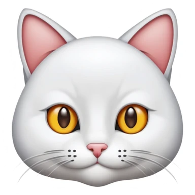 Tüylü ful beyaz Kedi sticker