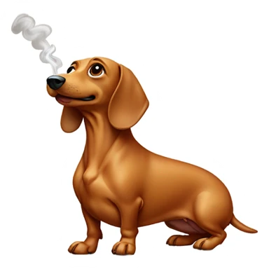 Weiner dog with a cigarette  sticker