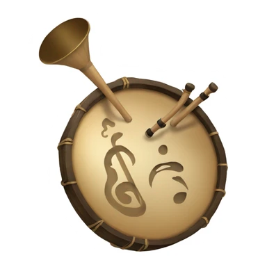 Gong instrument sticker