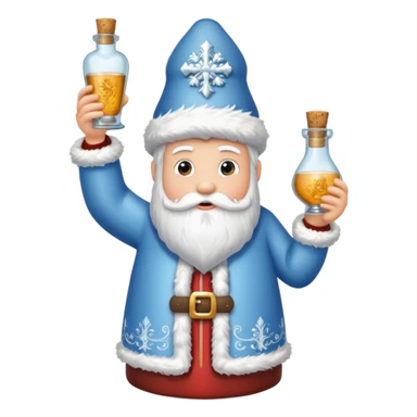 Father Frost Bottle with Popping Cork sticker