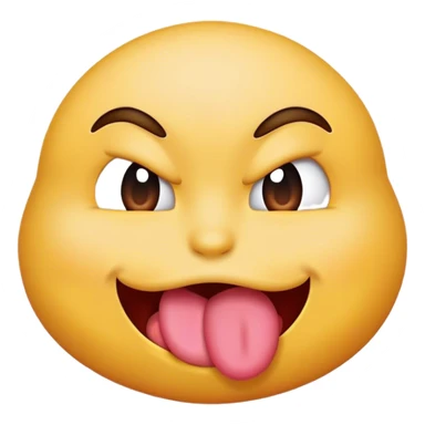 fa un emoji care scoate limba ca un copil rasfatat si enervant sticker