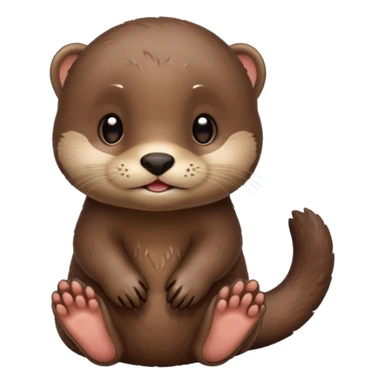 Mad baby otter sticker
