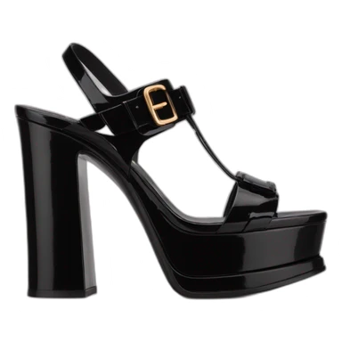 Ysl heel sandal  TRIBUTE PLATFORM SANDAL black PATENT LEATHER sticker