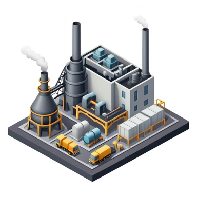 isometric foundry factory sticker