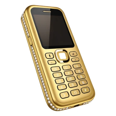 gold bedazzled flip phone sticker