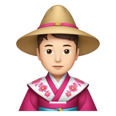 Elon Musk with gat hat and hanbok sticker
