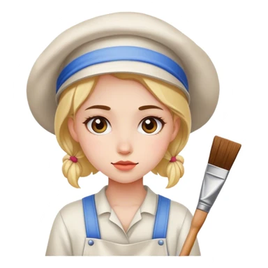 Painter girl sticker