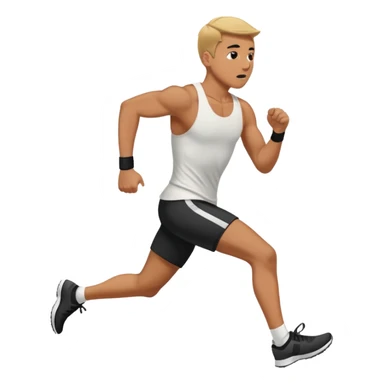 A person running because is robber sticker