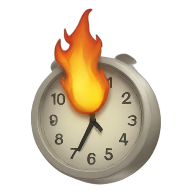 five minute clock on fire sticker