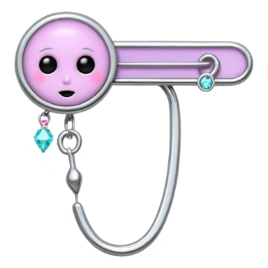 pastel goth safety pin sticker